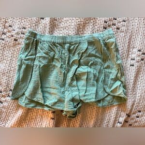 Madewell 100% Cotton Green Shorts